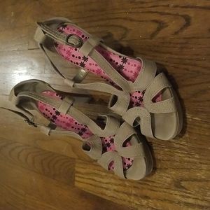 Nude beige stiletto platform sandals sexy and comfy